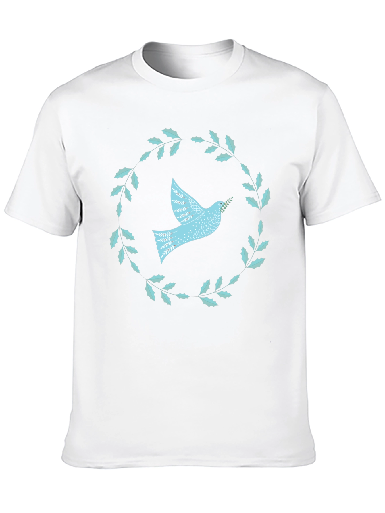 Dove & Laurel Wreath Graphic Tee - Black