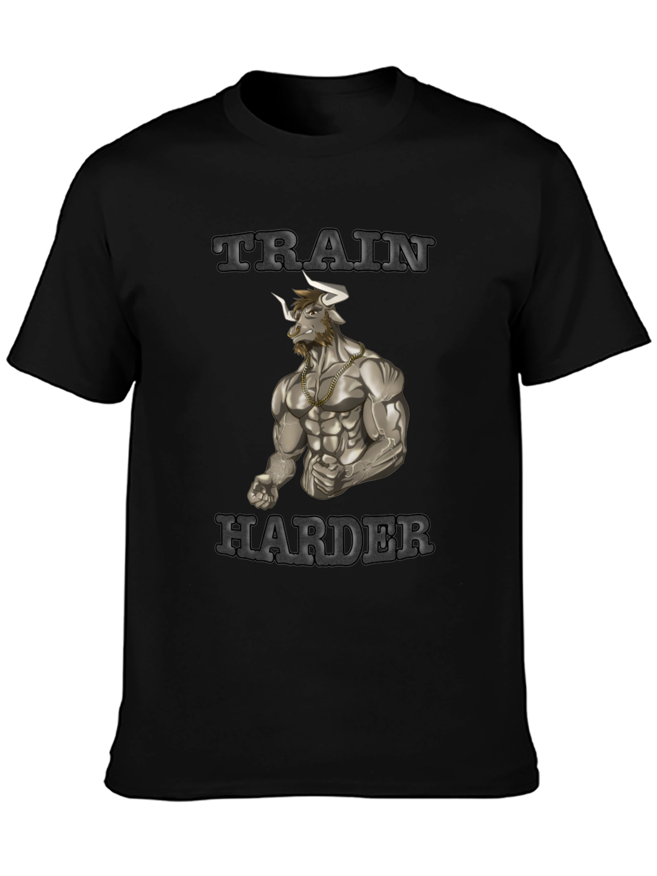 Train Harder Graphic Tee - Gym Motivation