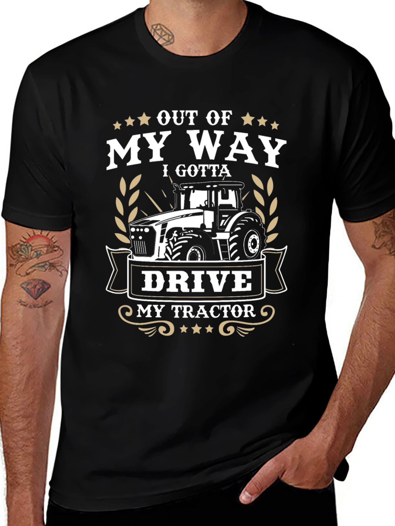 Out Of My Way Tractor Graphic T-Shirt