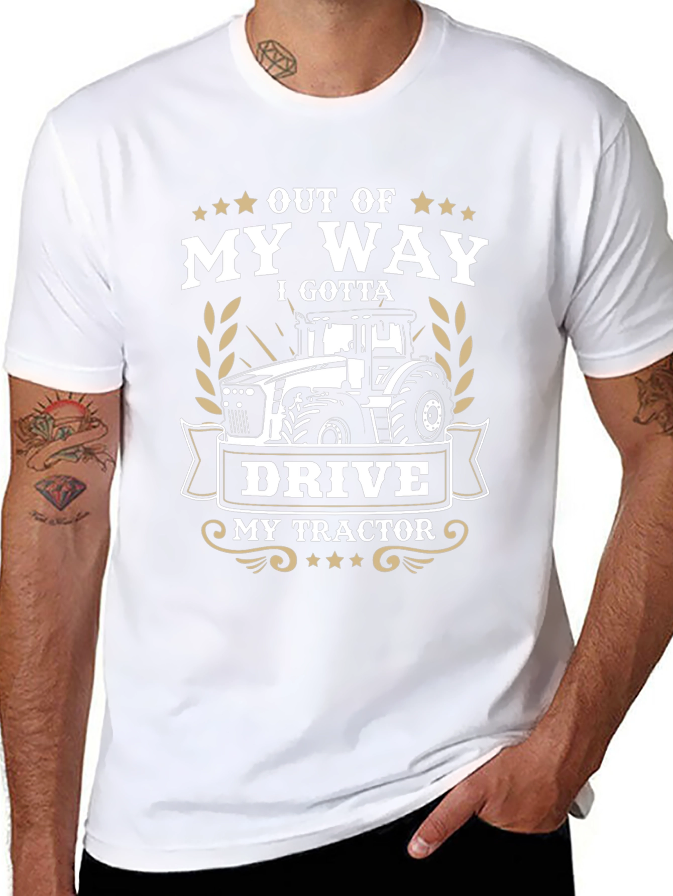 Out Of My Way Tractor Graphic T-Shirt