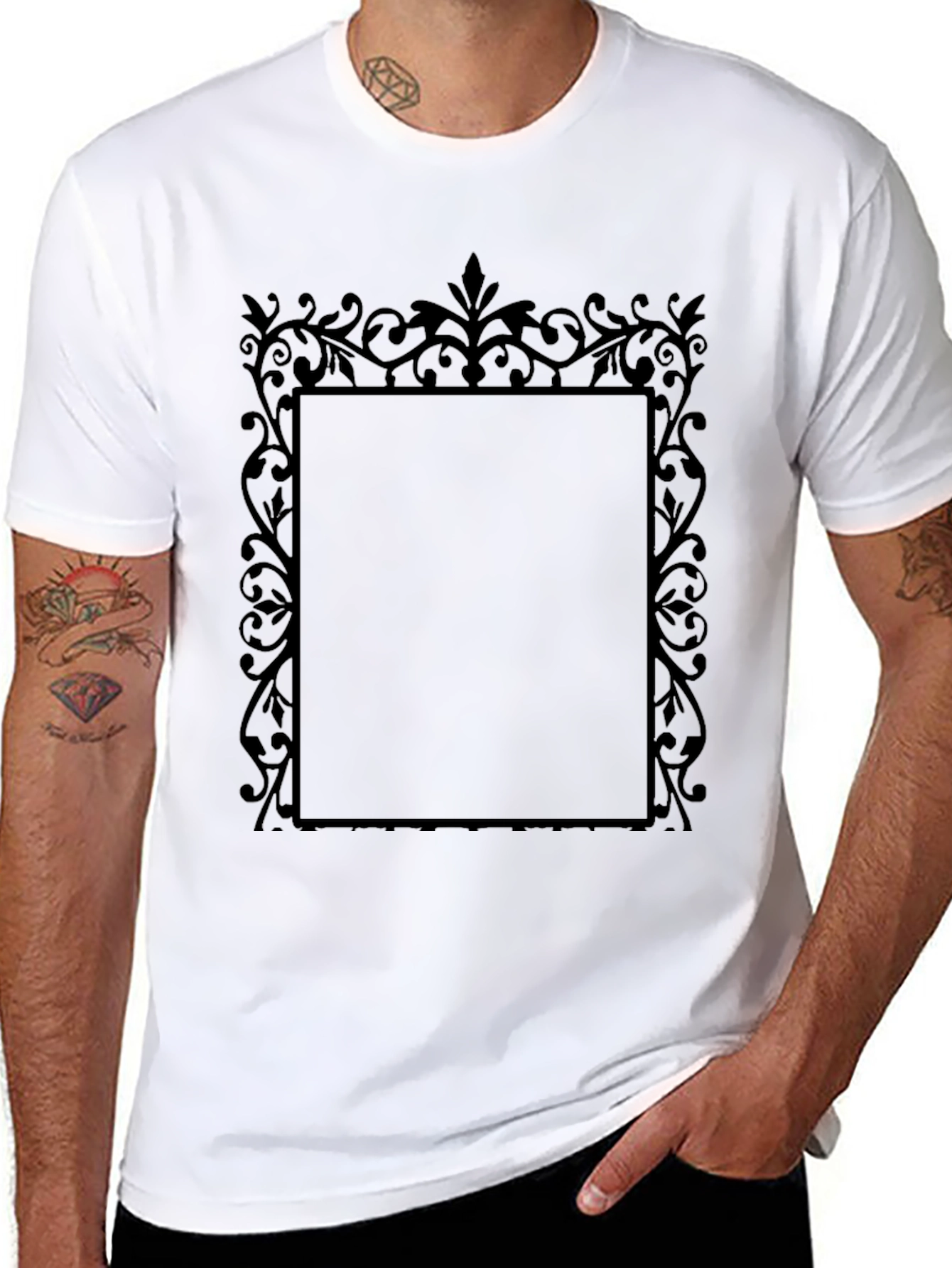 Elegant Framed Black Tee