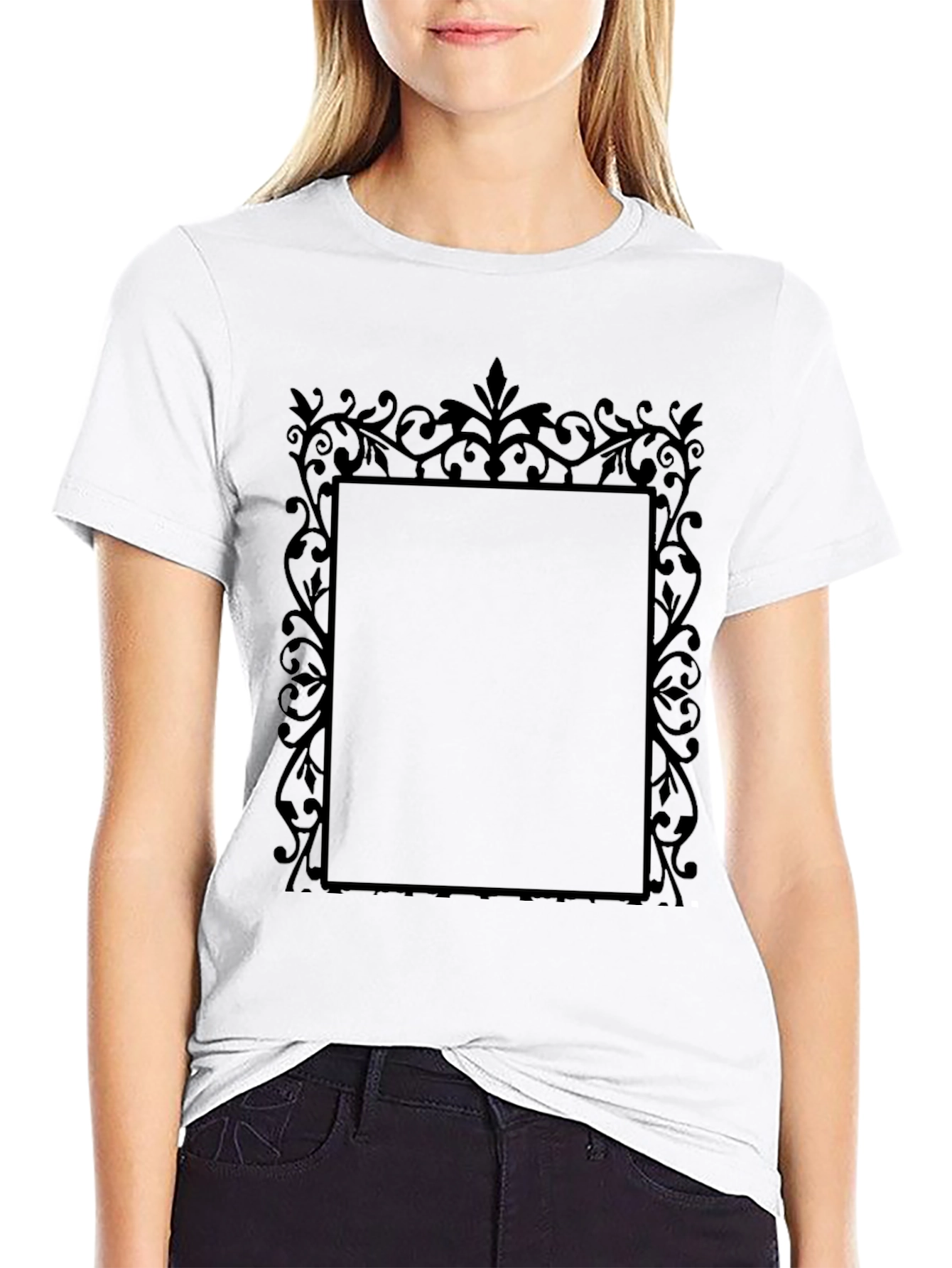 Elegant Framed Black Tee