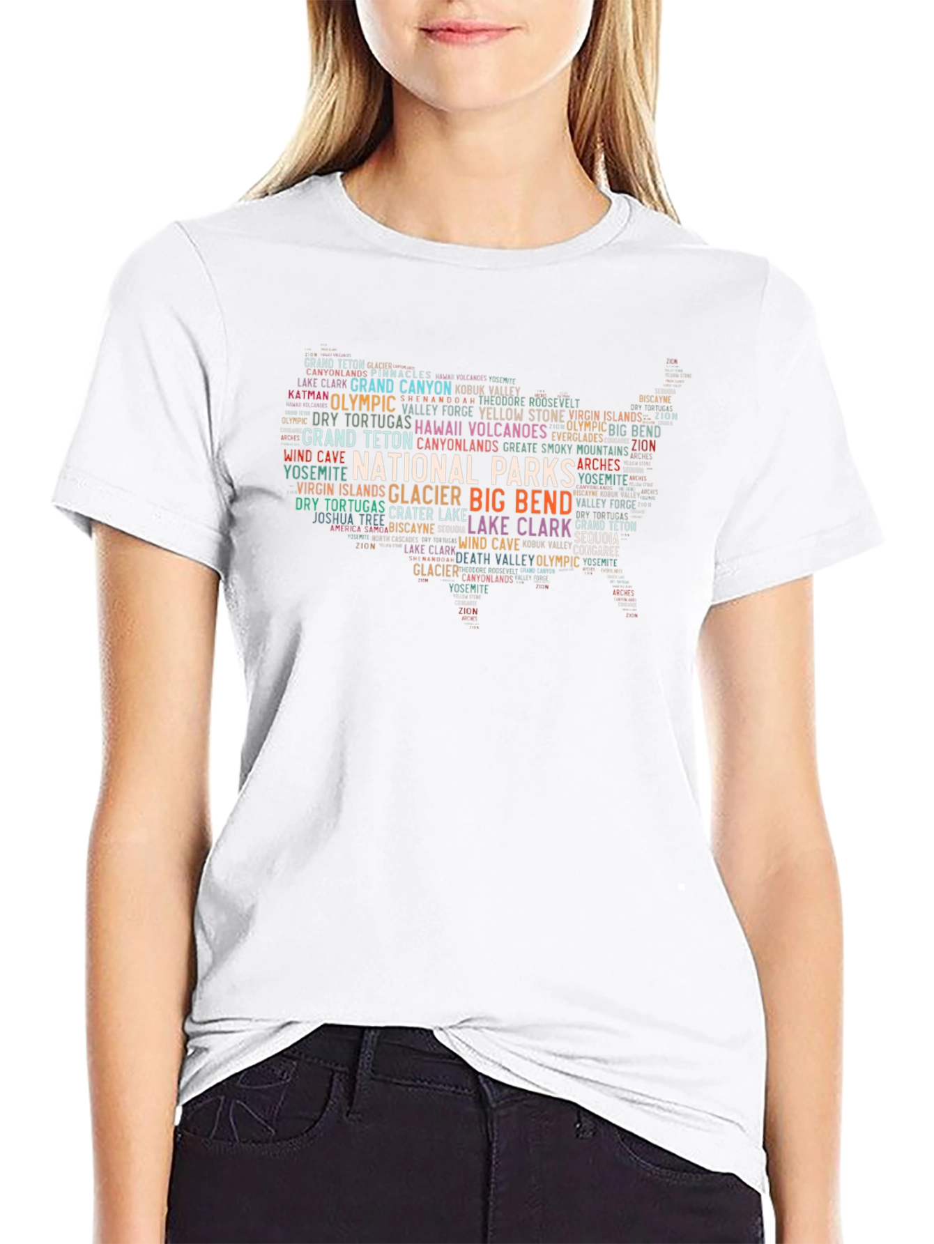 National Parks USA Map T-Shirt