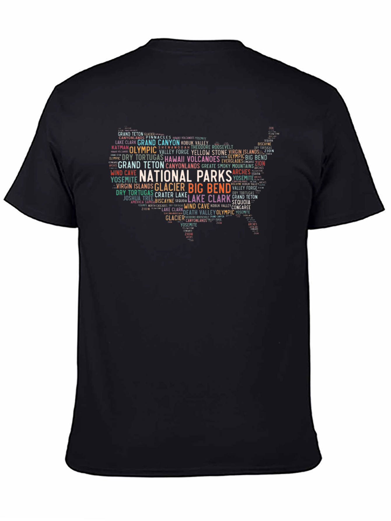 National Parks USA Map T-Shirt