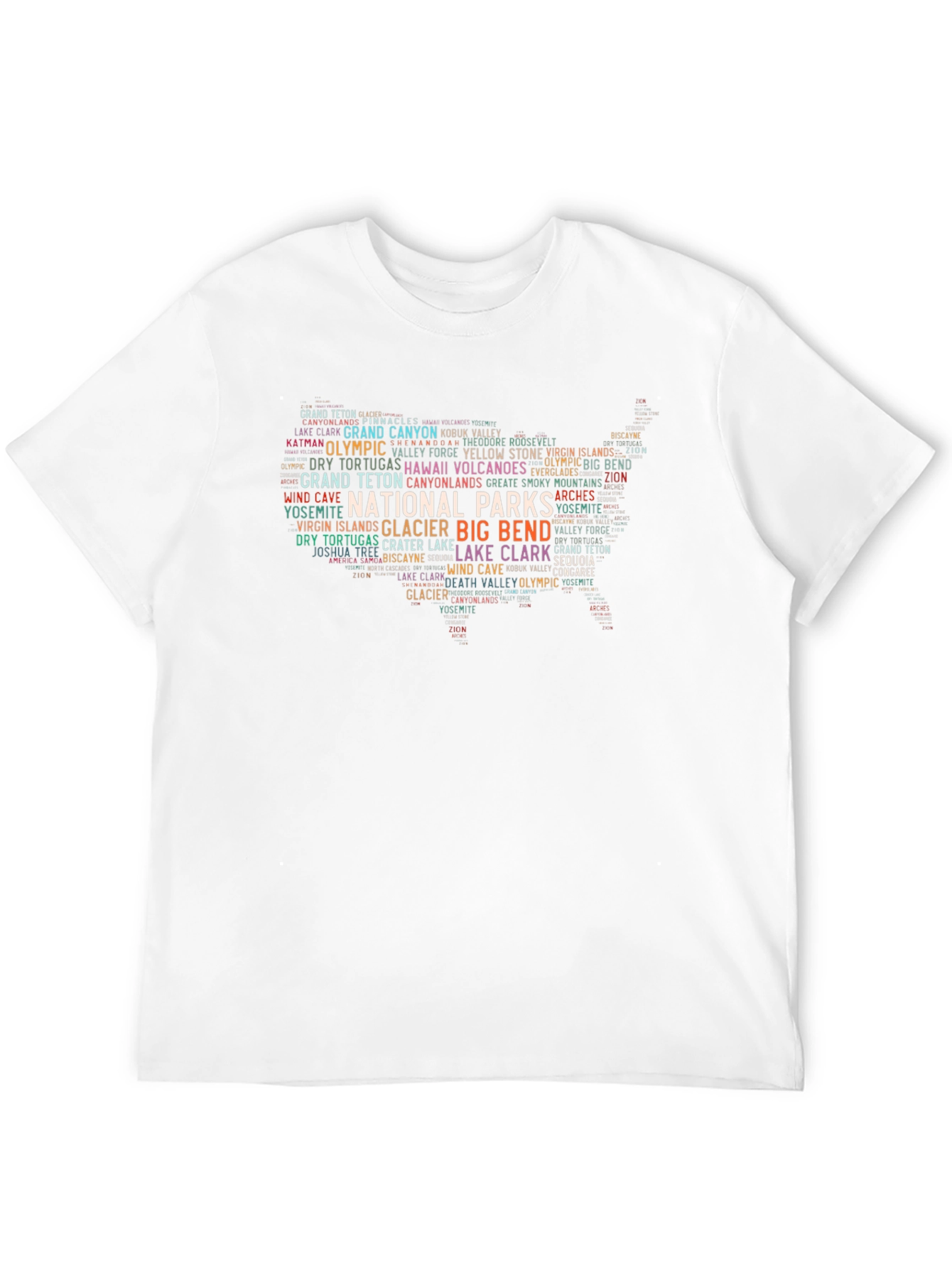 National Parks USA Map T-Shirt