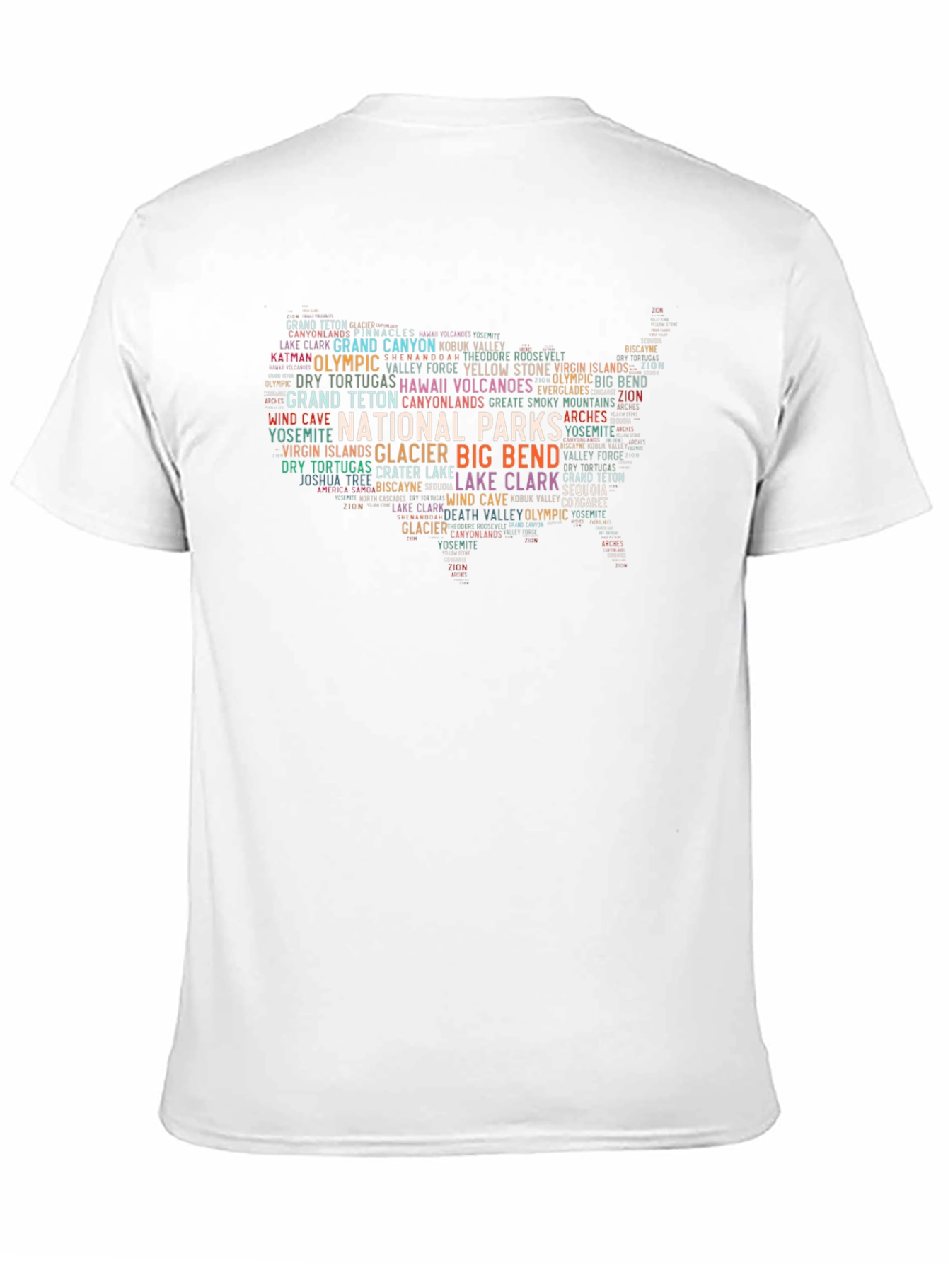 National Parks USA Map T-Shirt