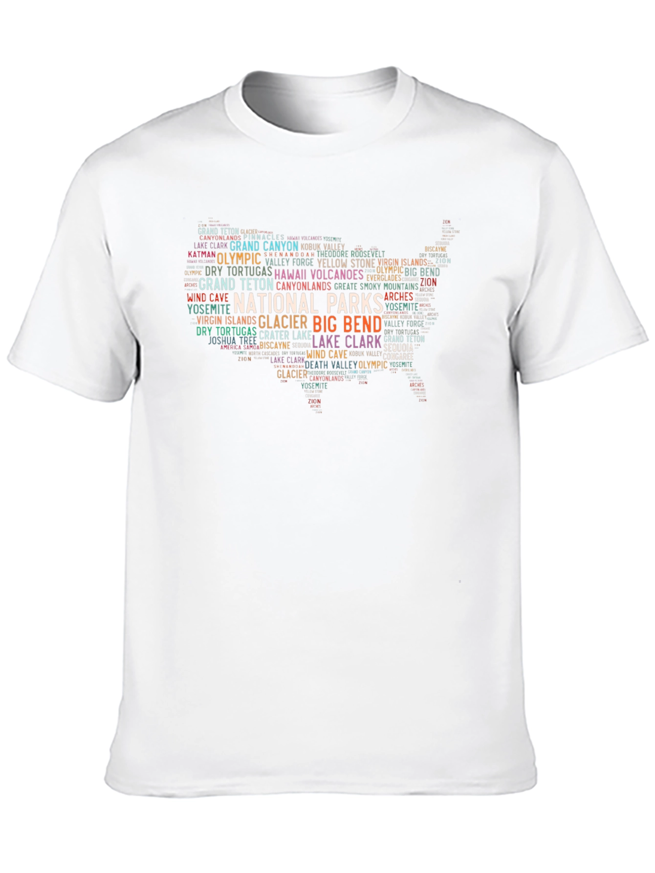 National Parks USA Map T-Shirt