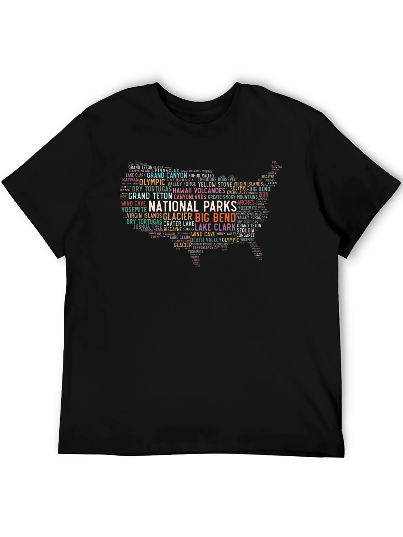 National Parks USA Map T-Shirt