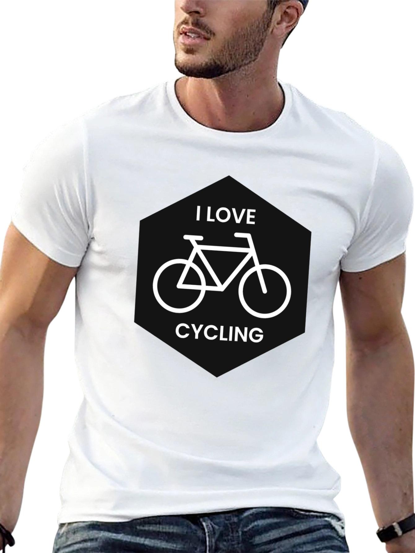 I Love Cycling Black T-Shirt