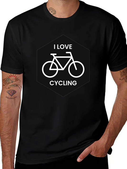 I Love Cycling Black T-Shirt