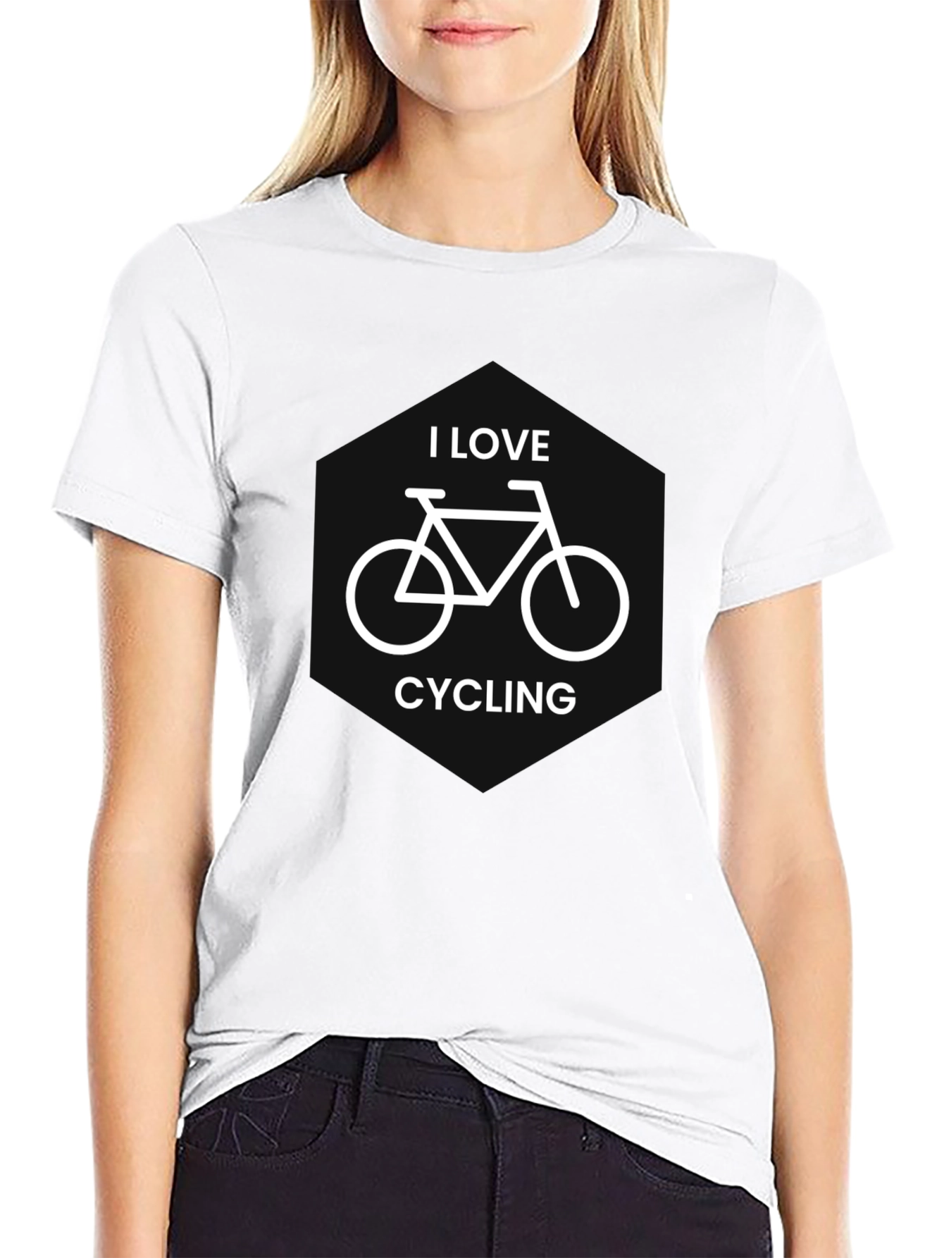 I Love Cycling Black T-Shirt