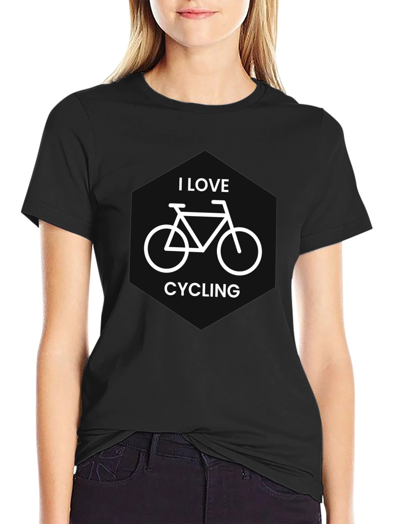 I Love Cycling Black T-Shirt