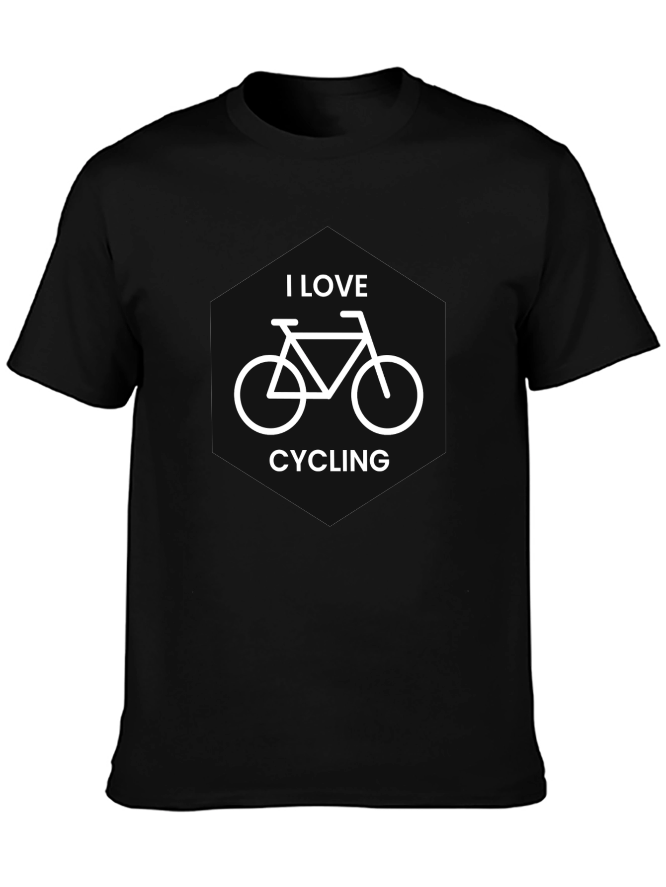 I Love Cycling Black T-Shirt