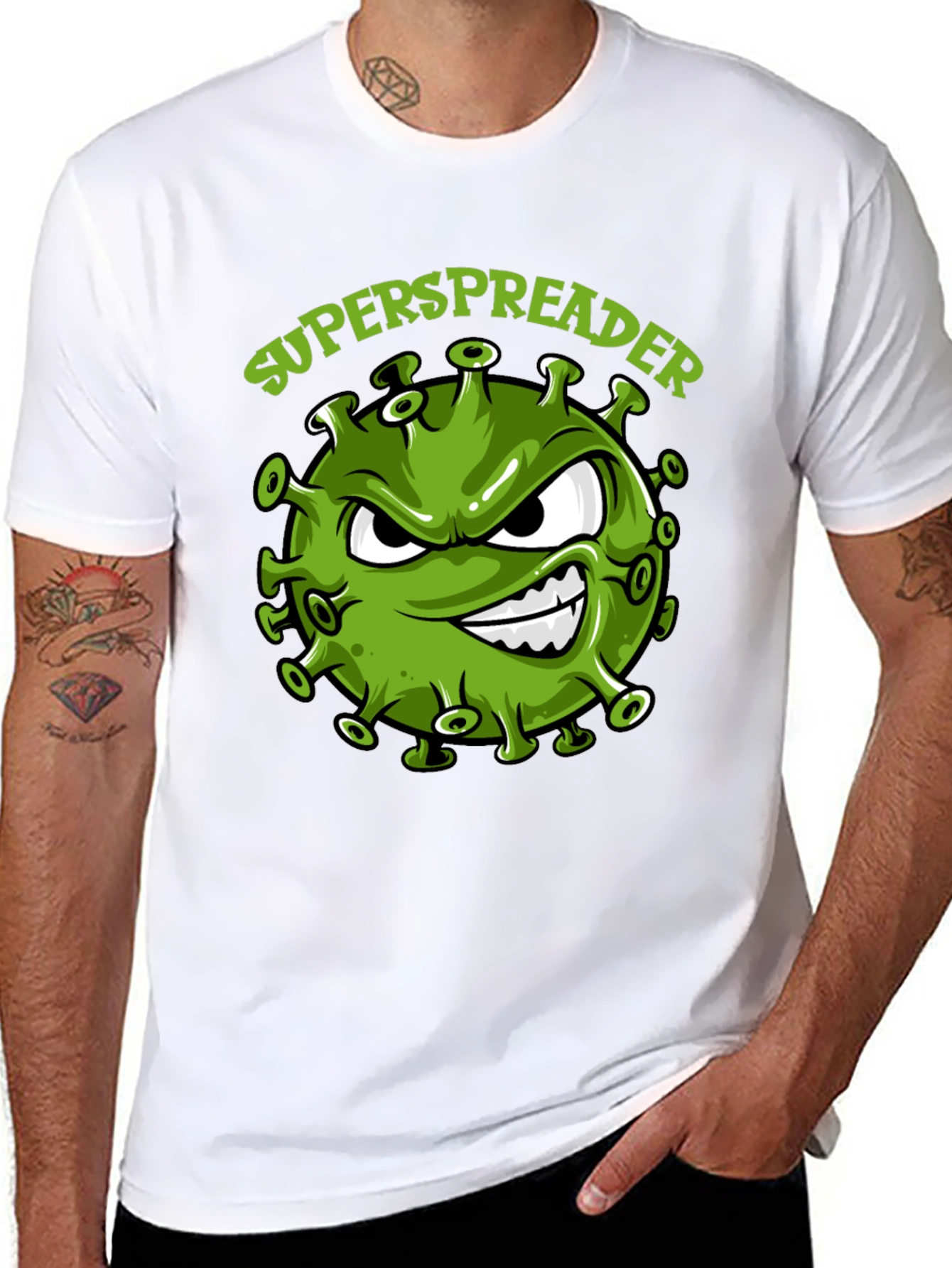 Superspreader Graphic Tee - Funny Virus Design T-Shirt