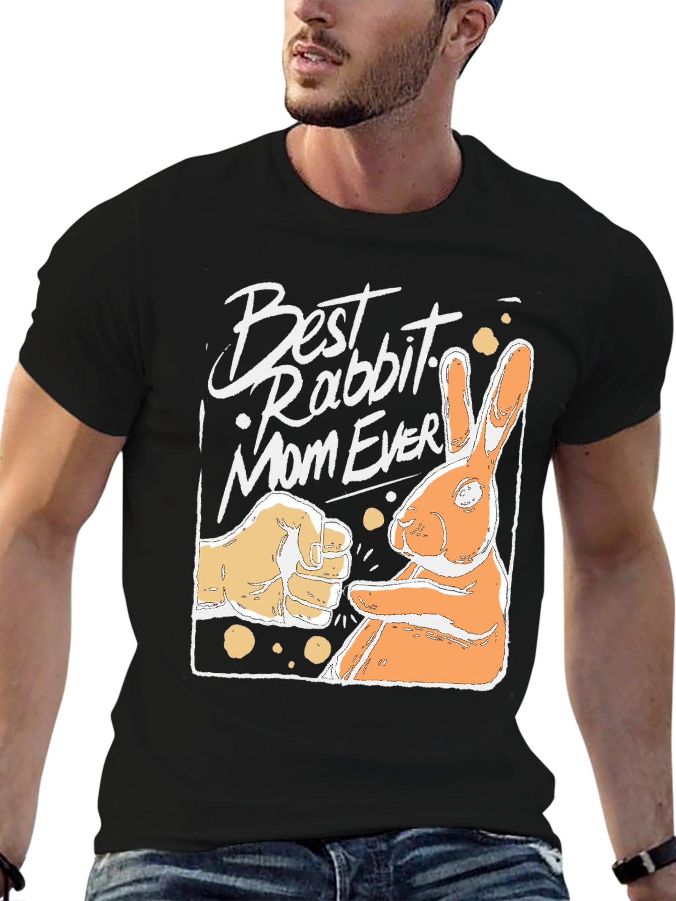 Best Rabbit Mom Ever Black T-Shirt