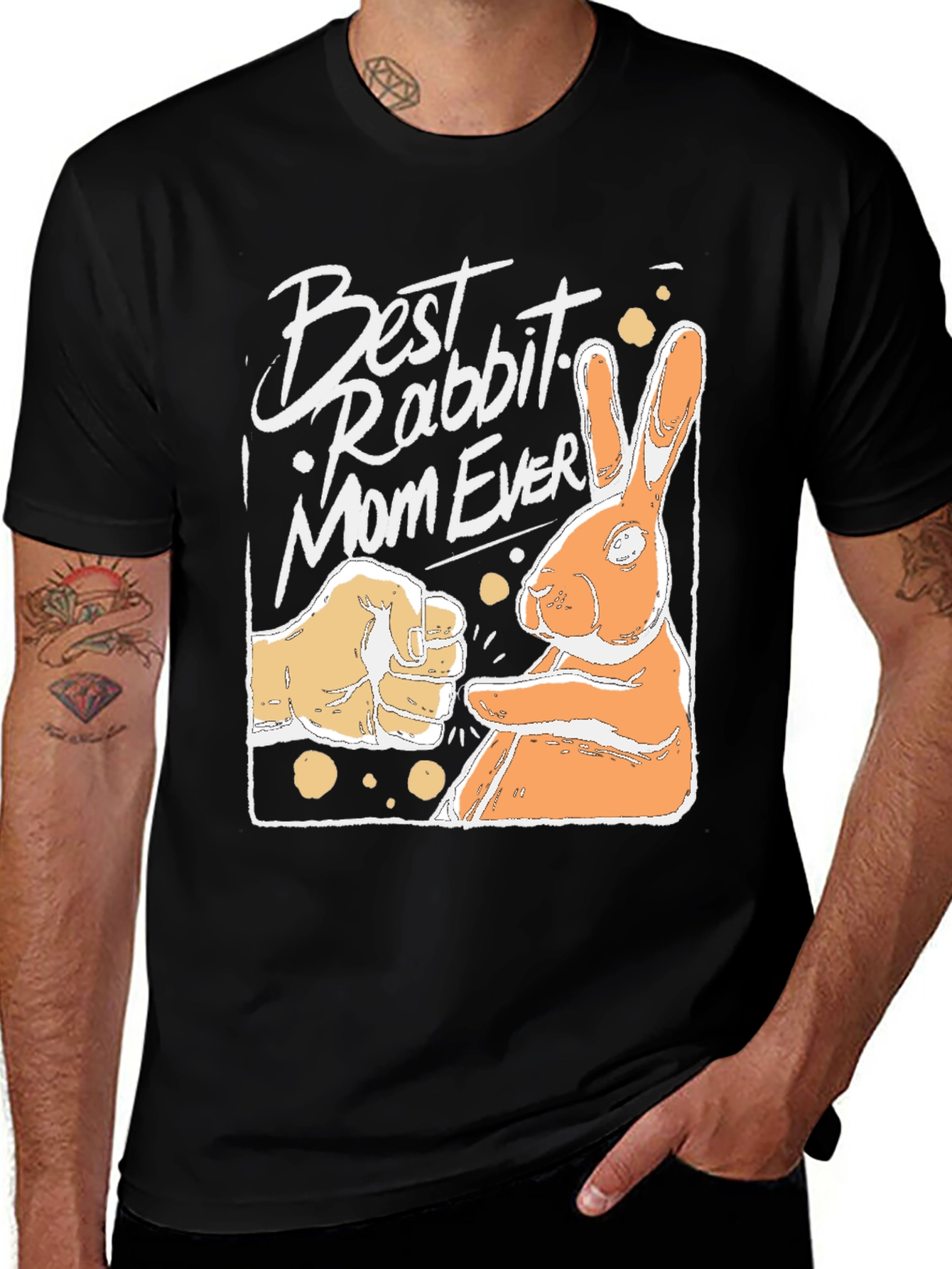 Best Rabbit Mom Ever Black T-Shirt
