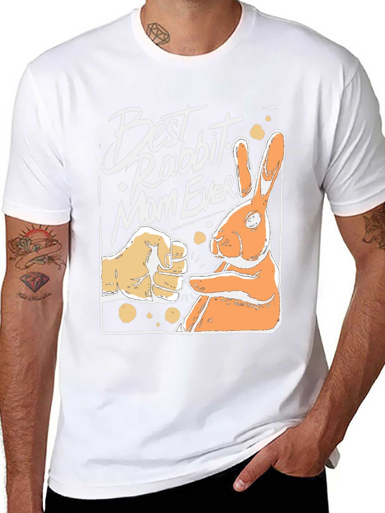 Best Rabbit Mom Ever Black T-Shirt
