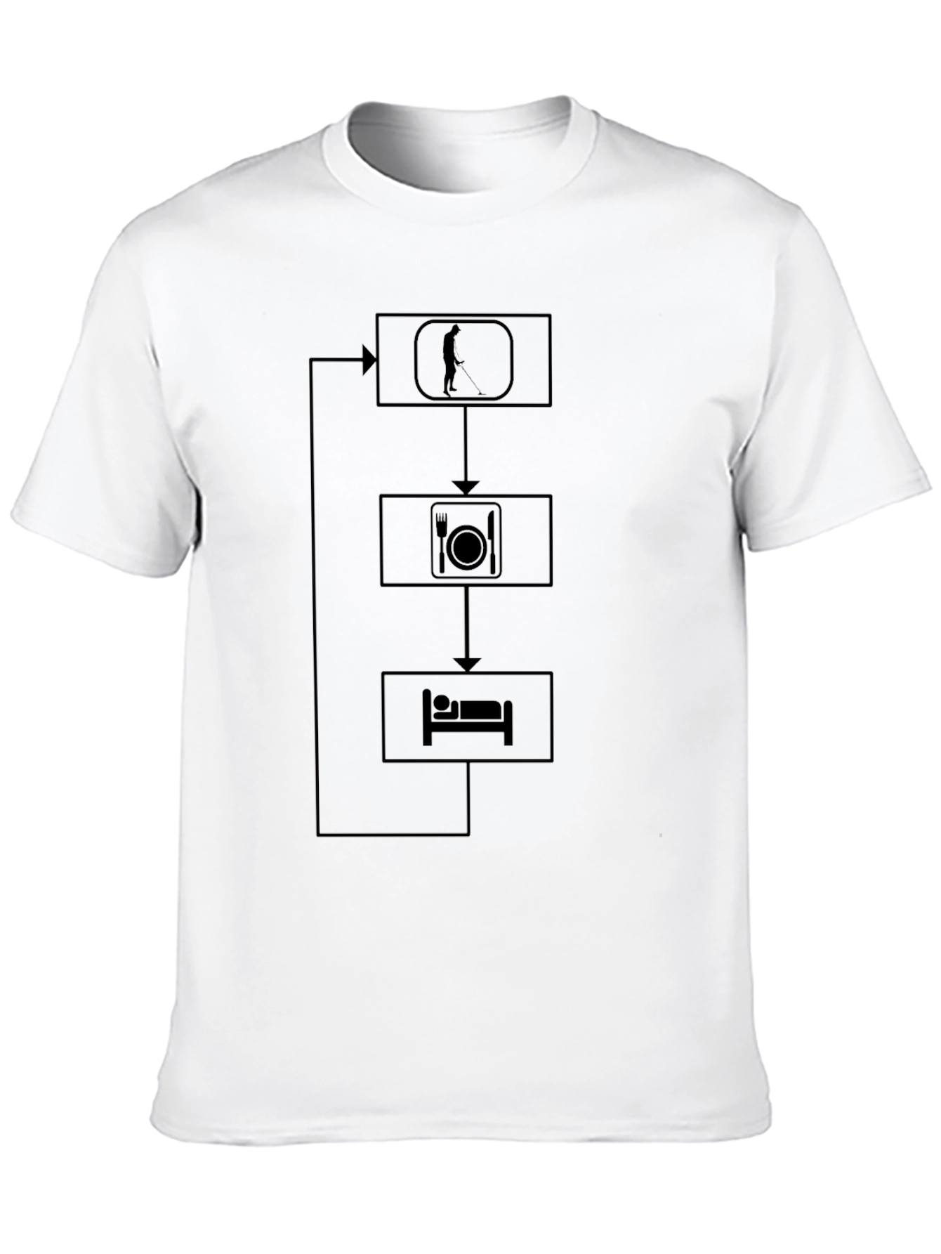 Golf Eat Sleep Repeat Black T-Shirt