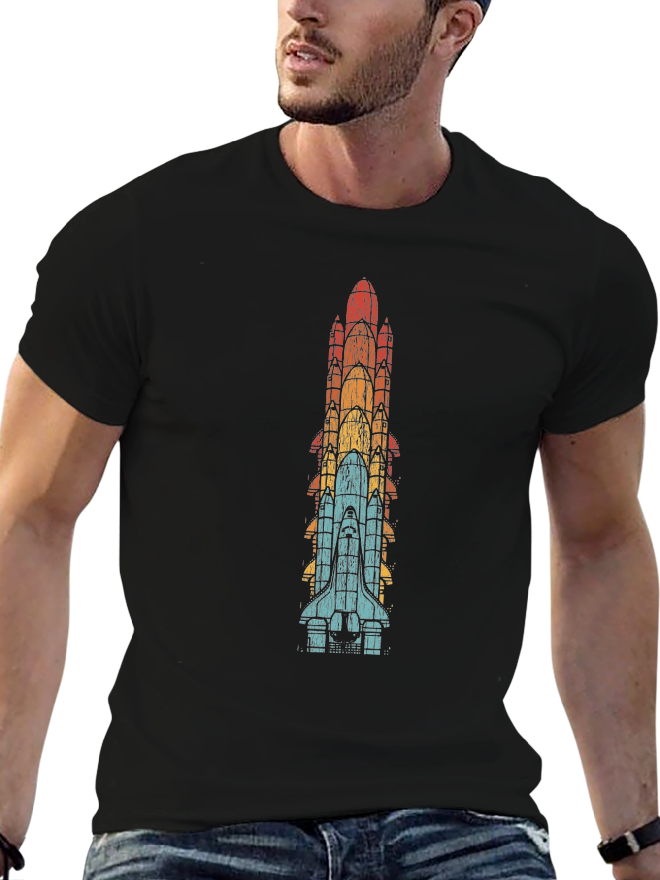 Retro Space Shuttle Stack T-Shirt