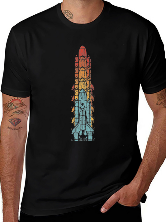 Retro Space Shuttle Stack T-Shirt