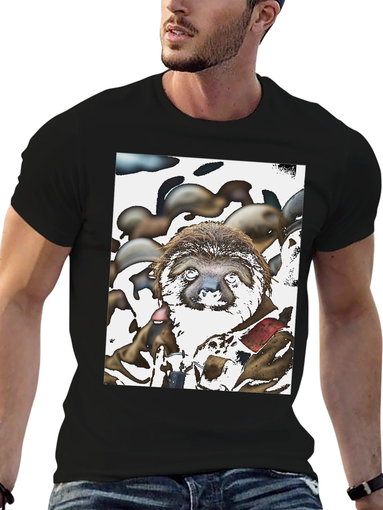 Sloth Graphic T-Shirt - Unique Art Tee