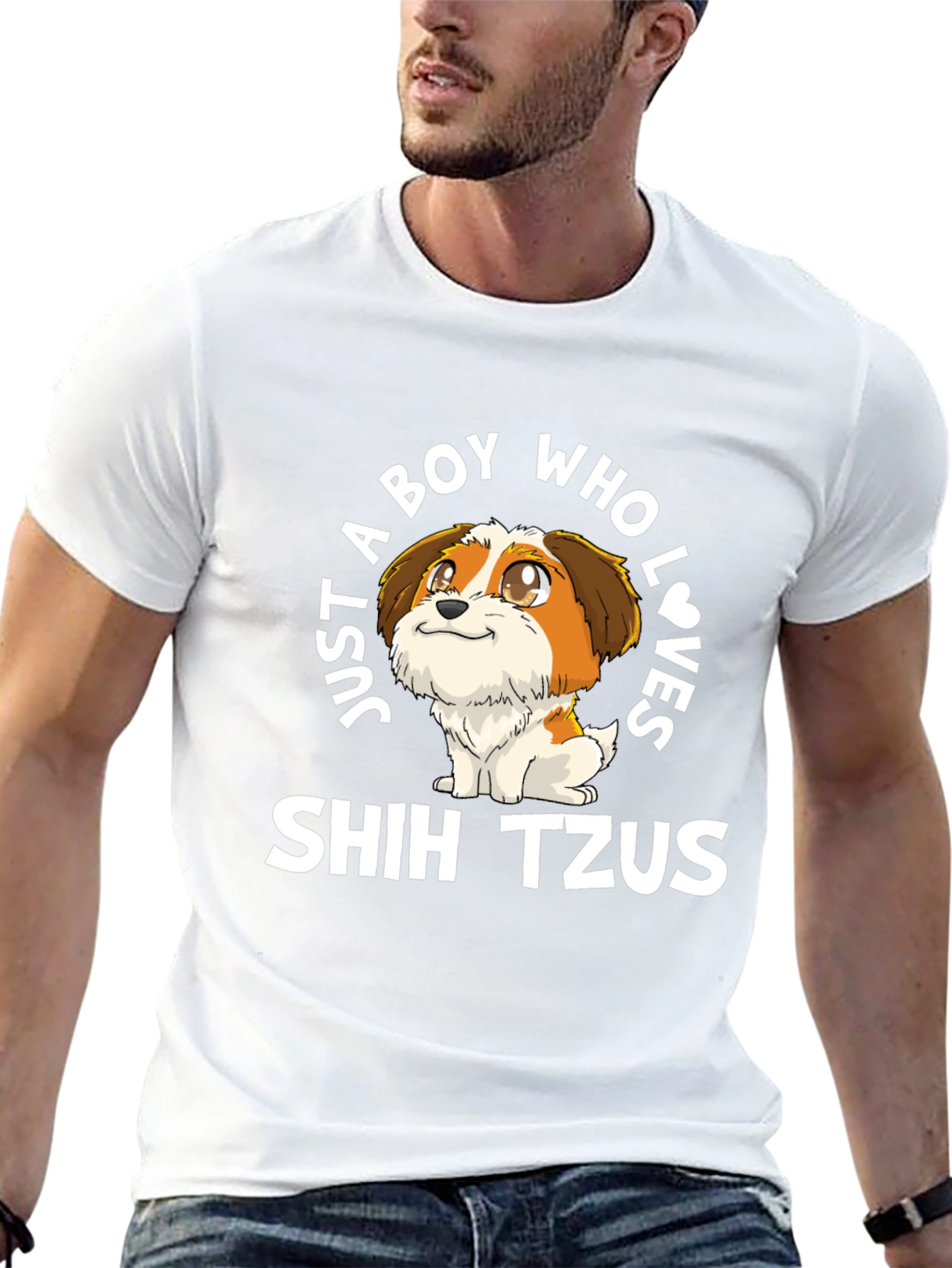 Boy Who Loves Shih Tzus T-Shirt