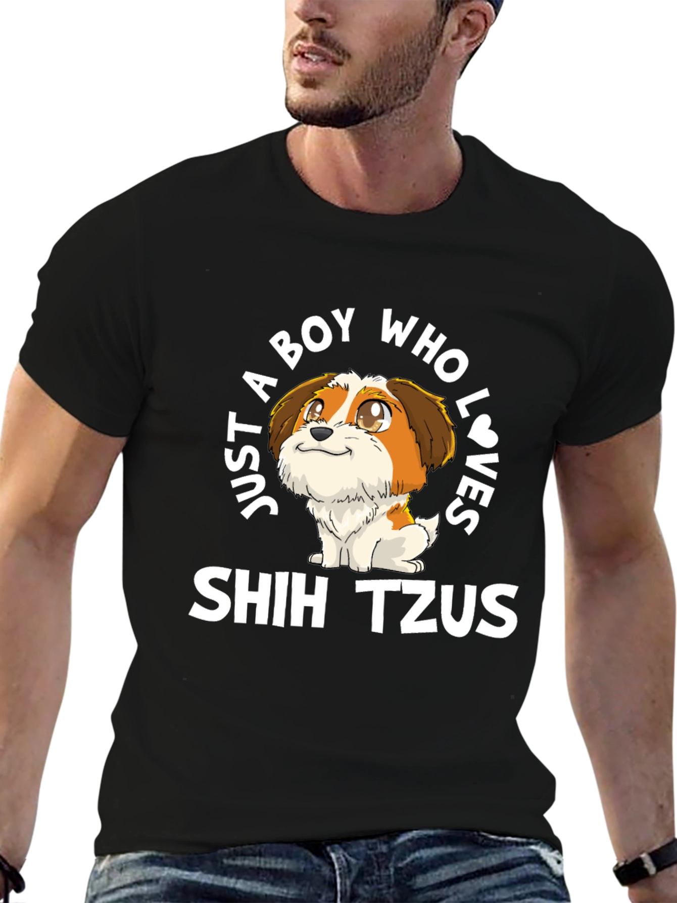 Boy Who Loves Shih Tzus T-Shirt