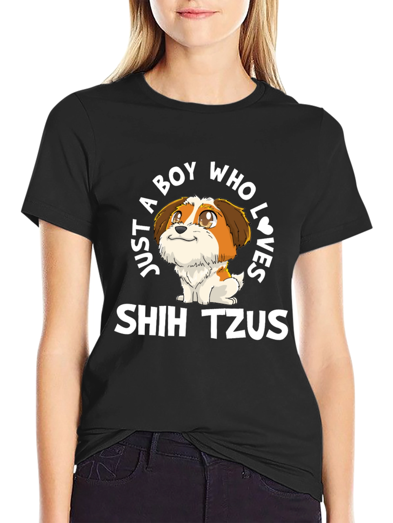 Boy Who Loves Shih Tzus T-Shirt