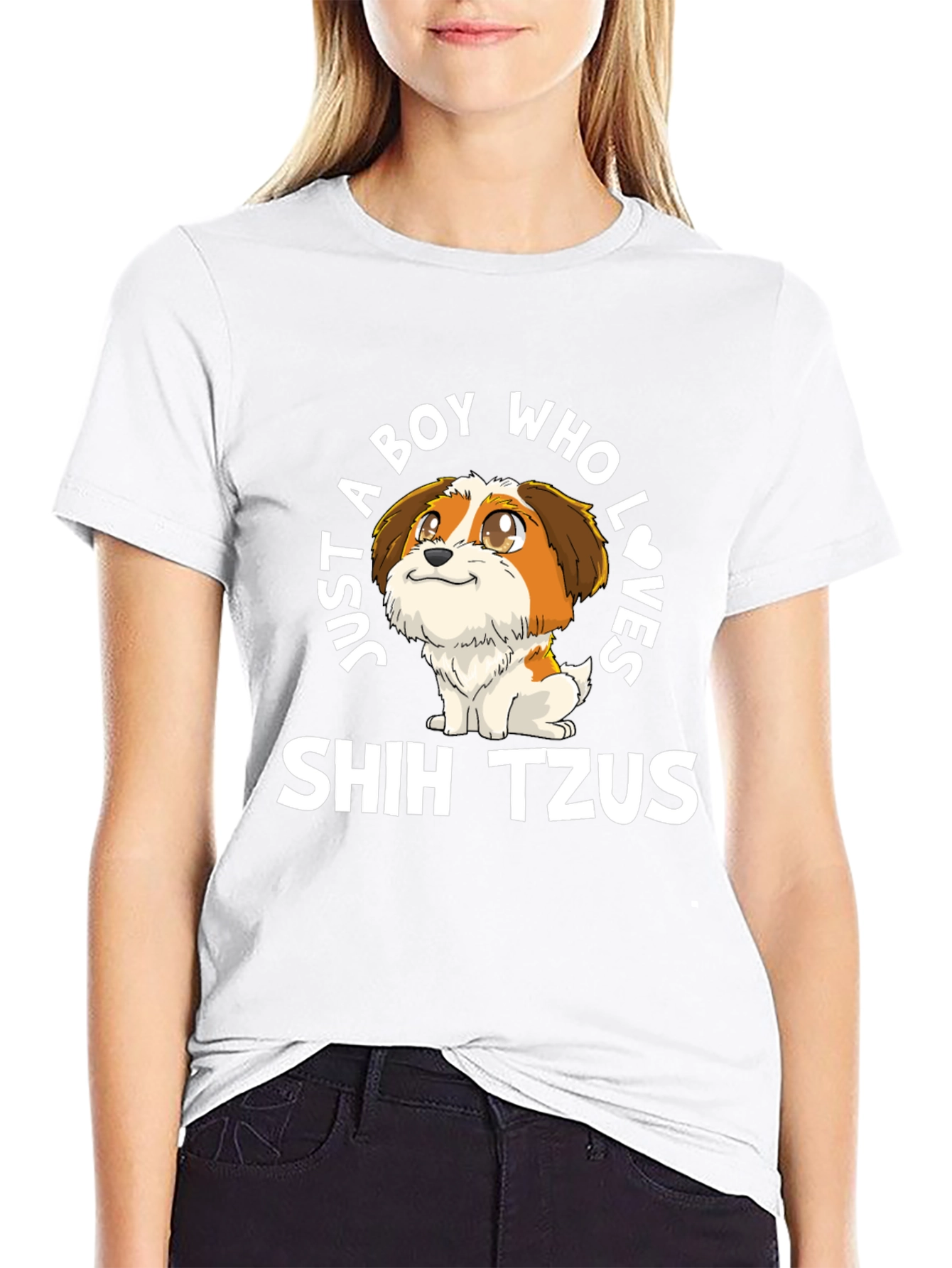 Boy Who Loves Shih Tzus T-Shirt