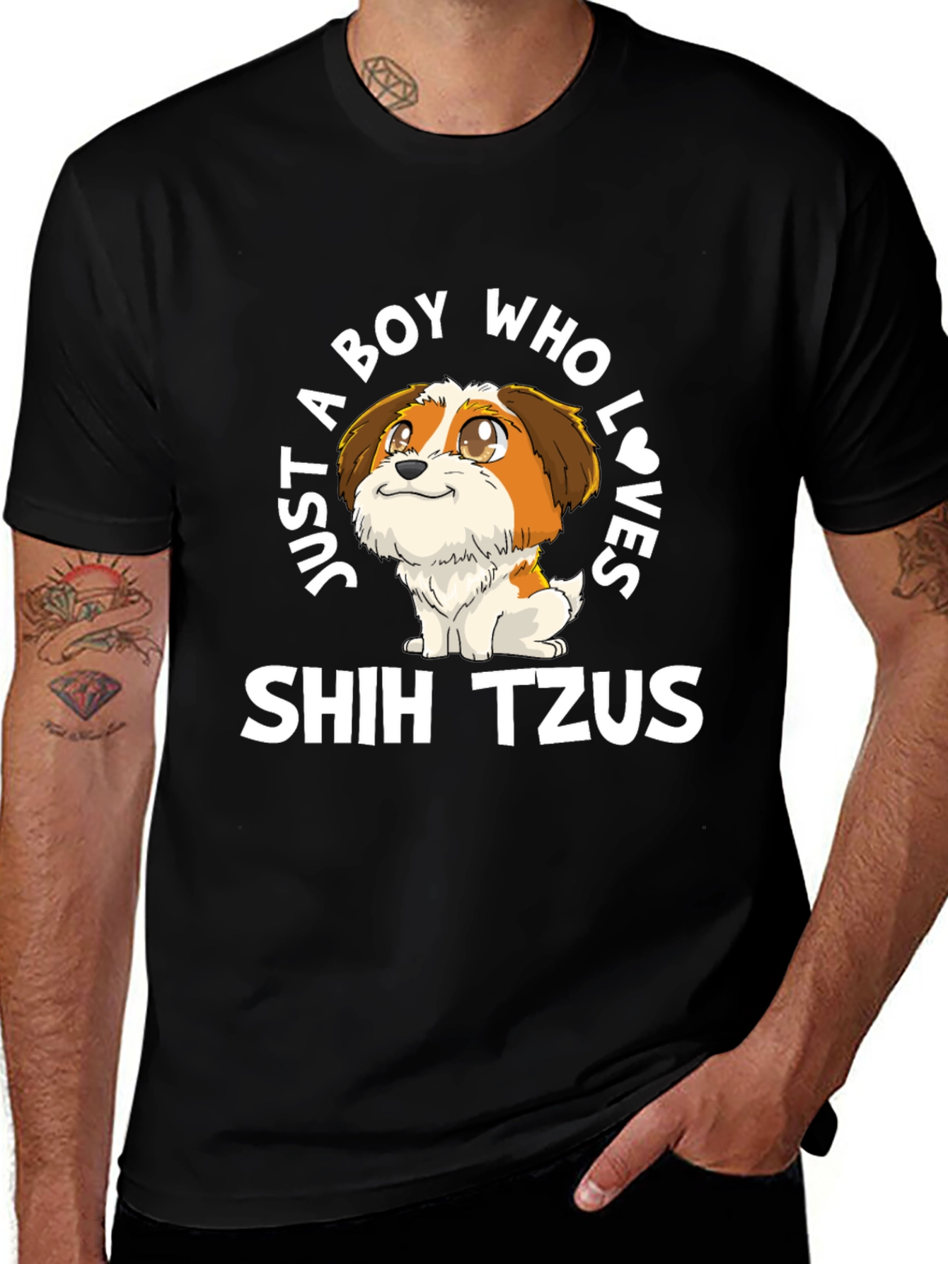 Boy Who Loves Shih Tzus T-Shirt