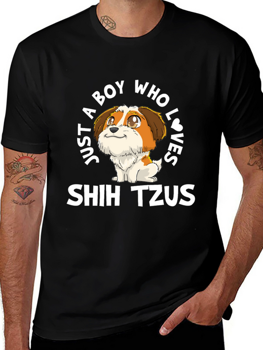 Boy Who Loves Shih Tzus T-Shirt