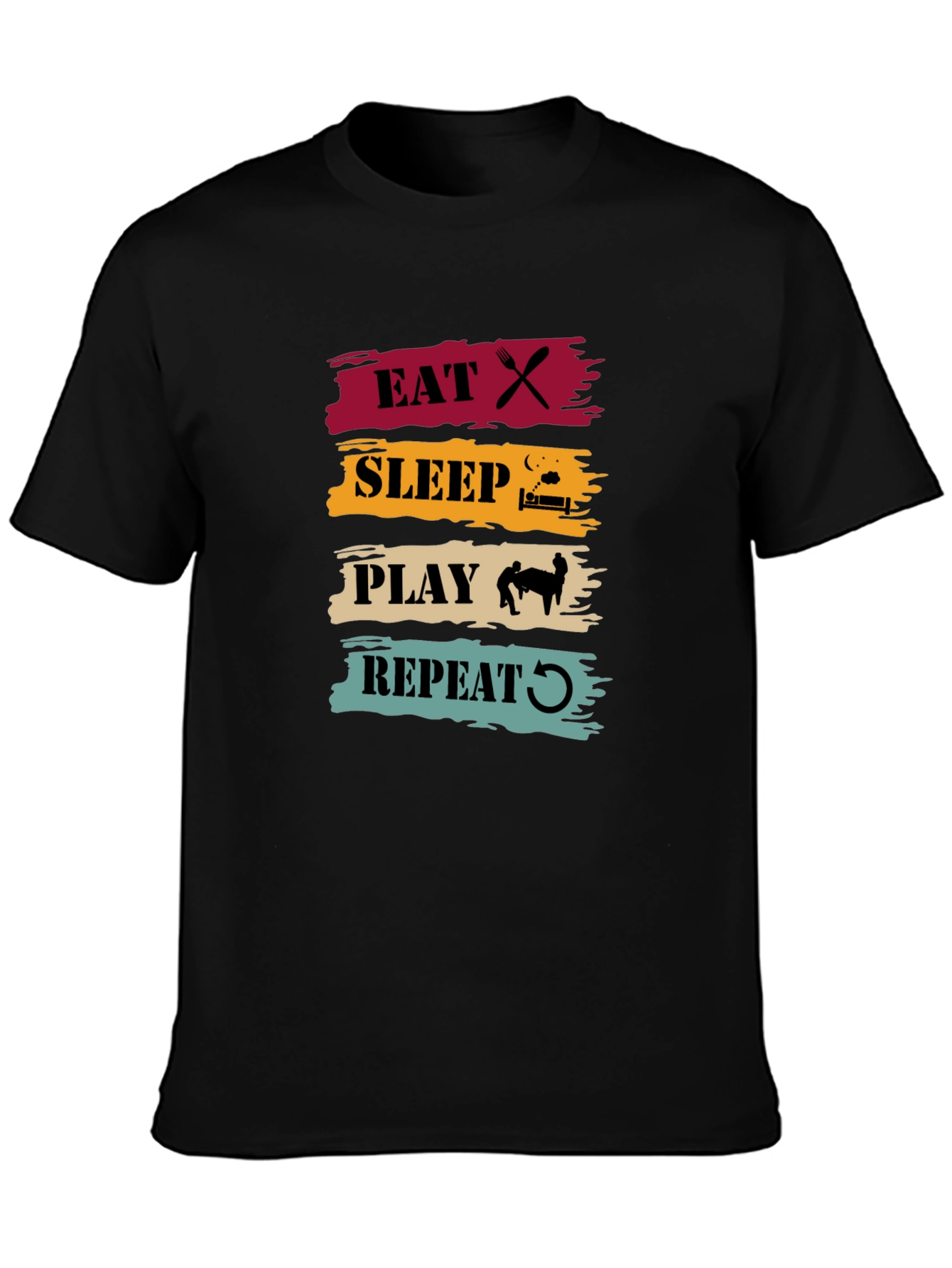 Eat Sleep Play Repeat Graphic Tee