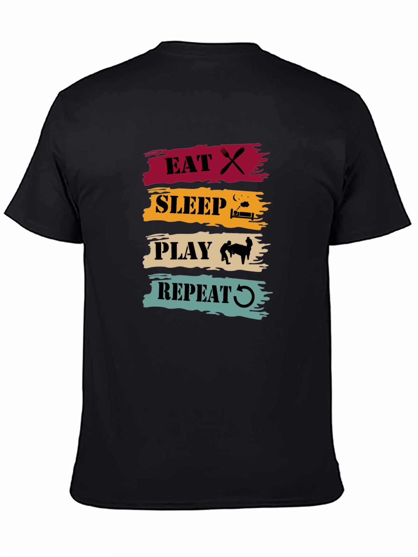 Eat Sleep Play Repeat Graphic Tee