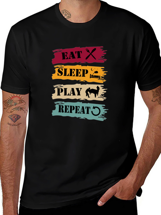 Eat Sleep Play Repeat Graphic Tee