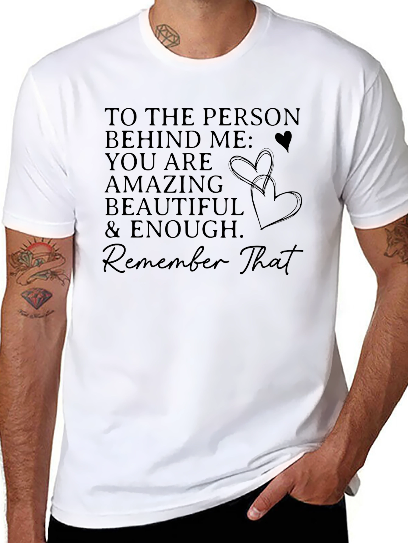 Inspirational Message Black T-Shirt