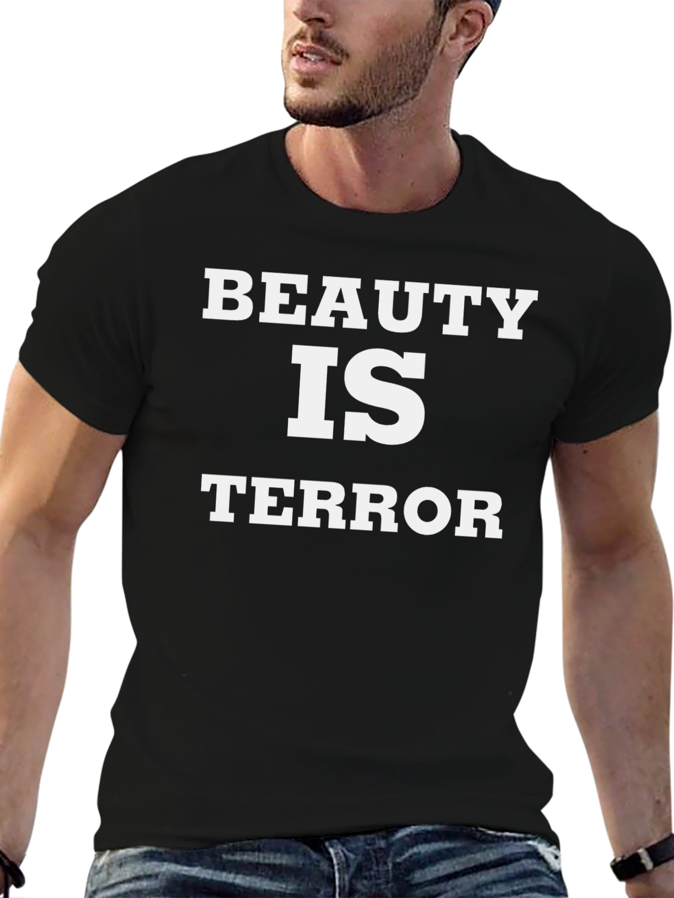 Beauty Is Terror Graphic Print T-Shirt