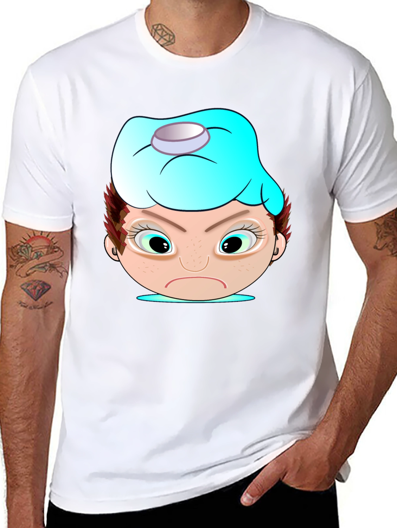 Funny Cartoon Headache T-Shirt