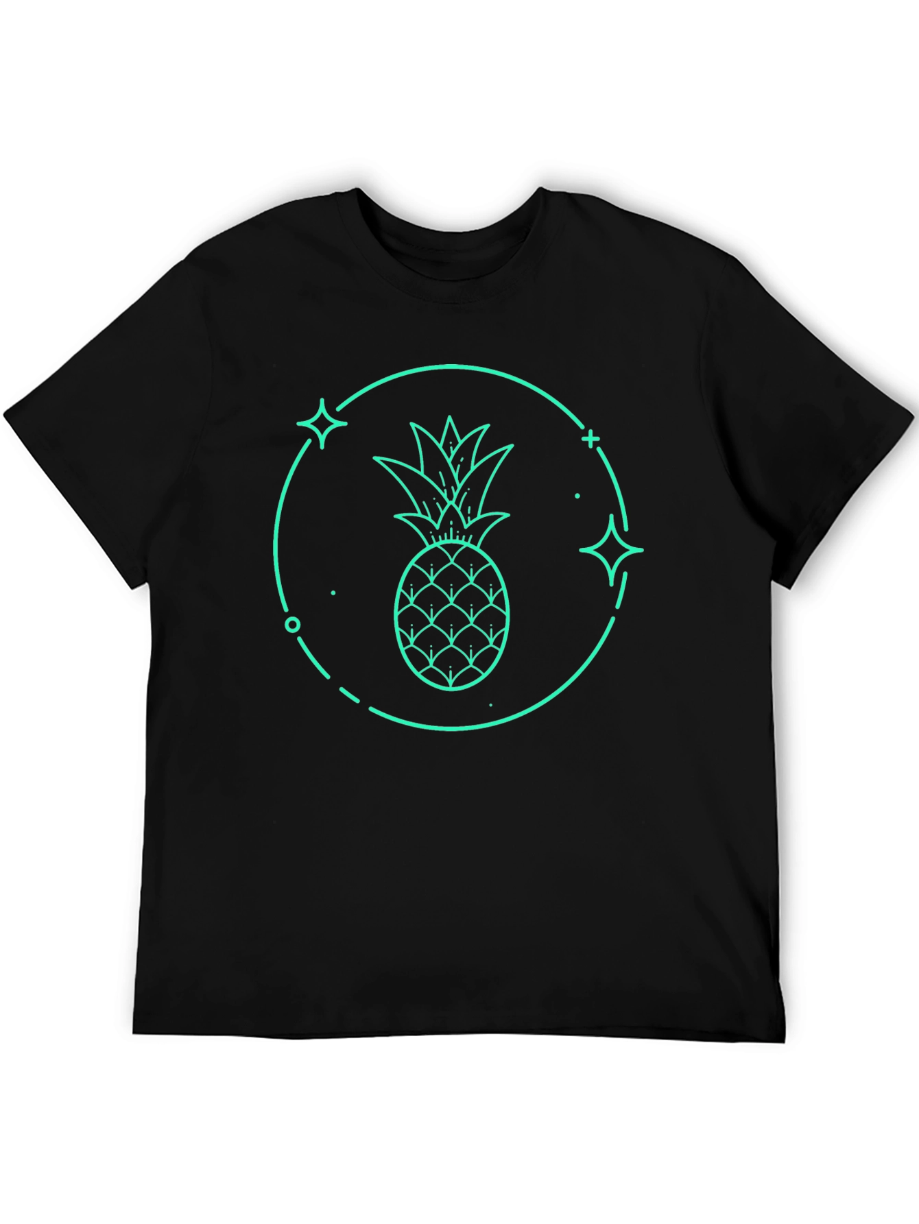 Pineapple Graphic T-Shirt - Black
