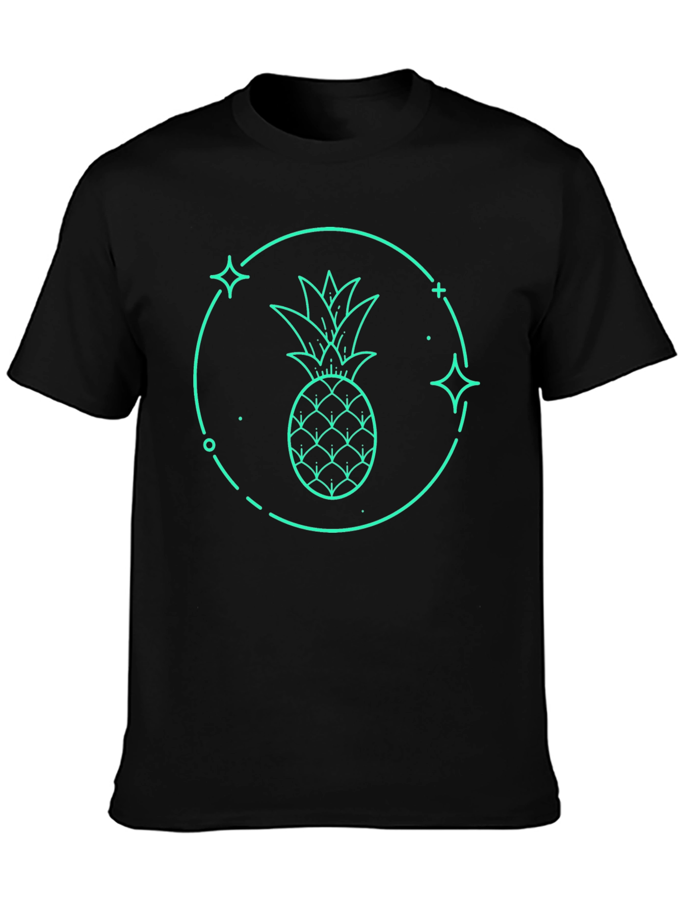 Pineapple Graphic T-Shirt - Black