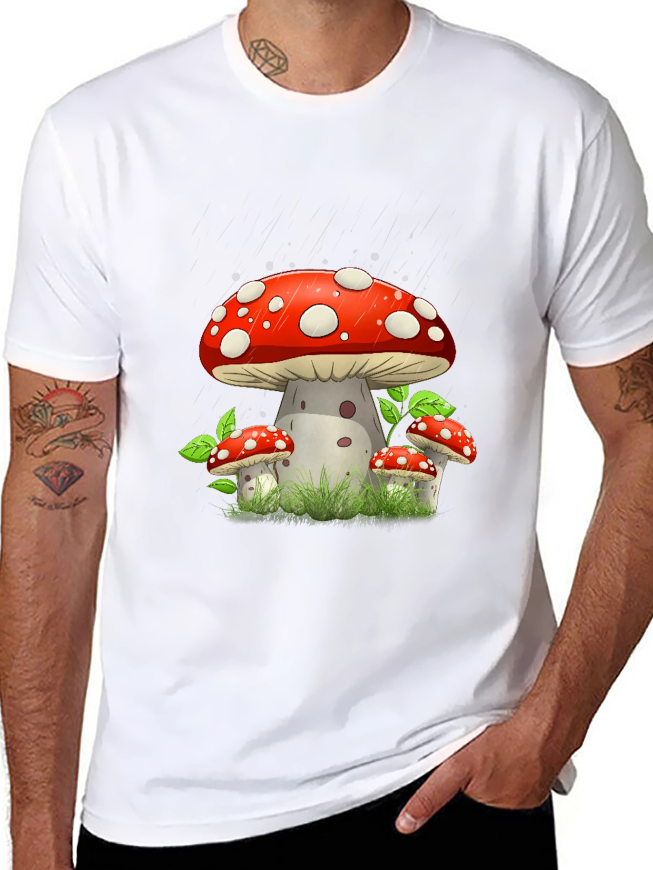 Mushroom Graphic Tee - Funky Style