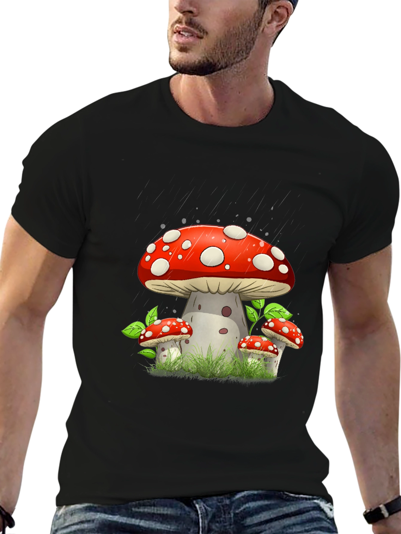 Mushroom Graphic Tee - Funky Style