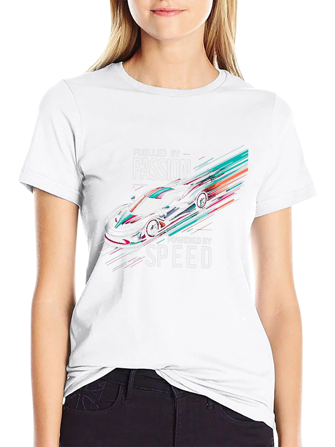 Fueled By Passion Car Graphic Black T-Shirt