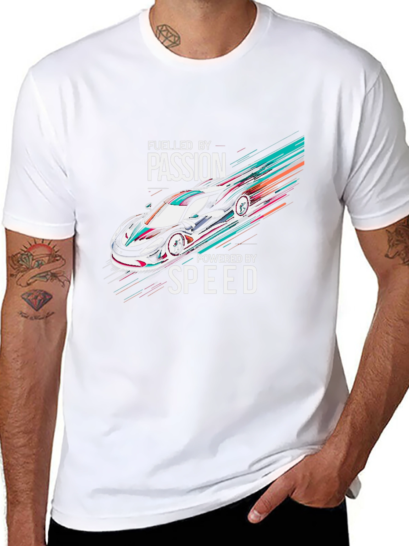 Fueled By Passion Car Graphic Black T-Shirt