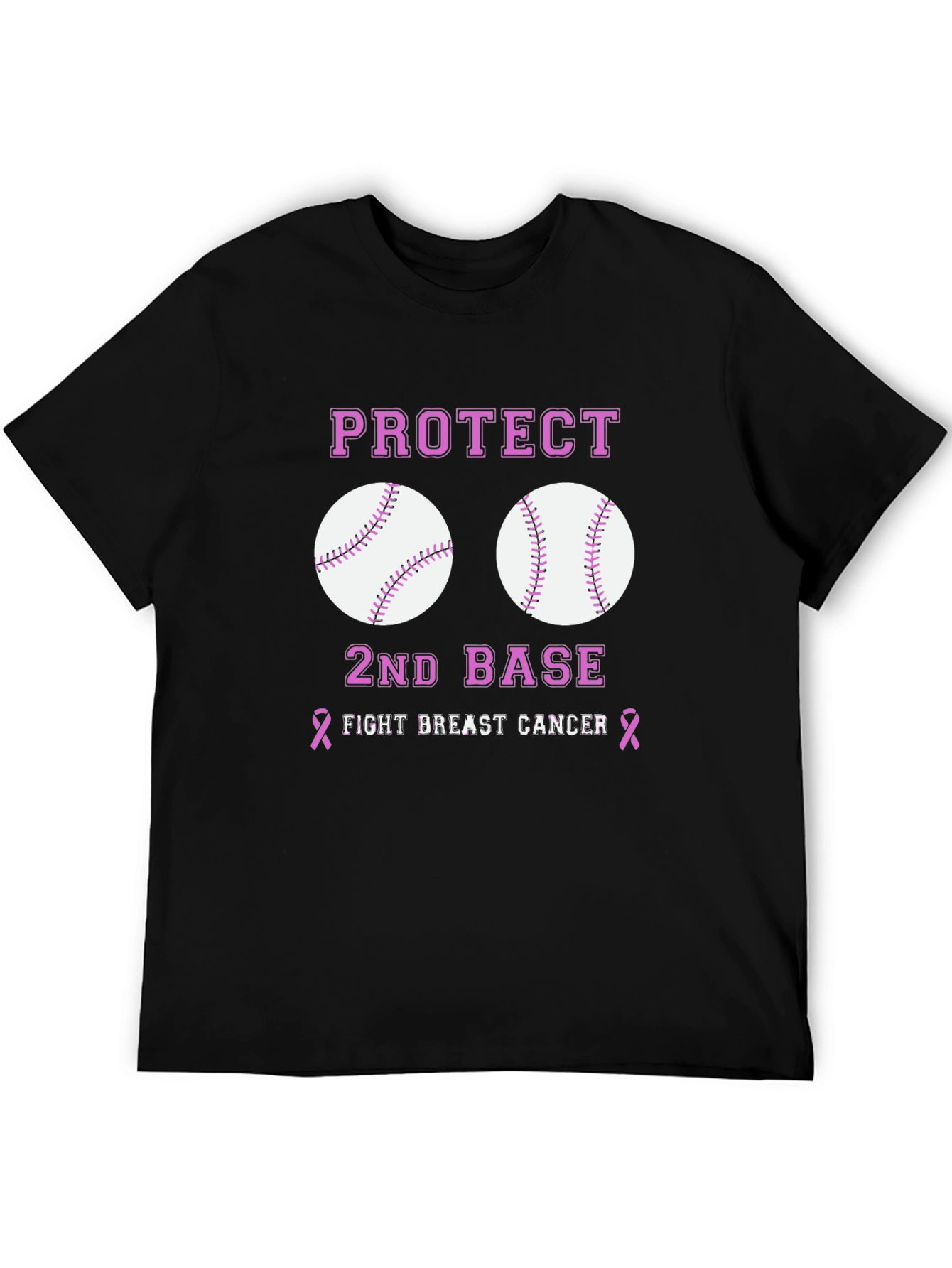 Protect 2nd Base Breast Cancer Awareness T-Shirt