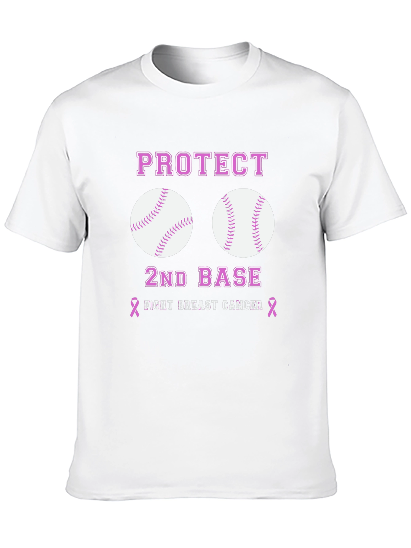 Protect 2nd Base Breast Cancer Awareness T-Shirt