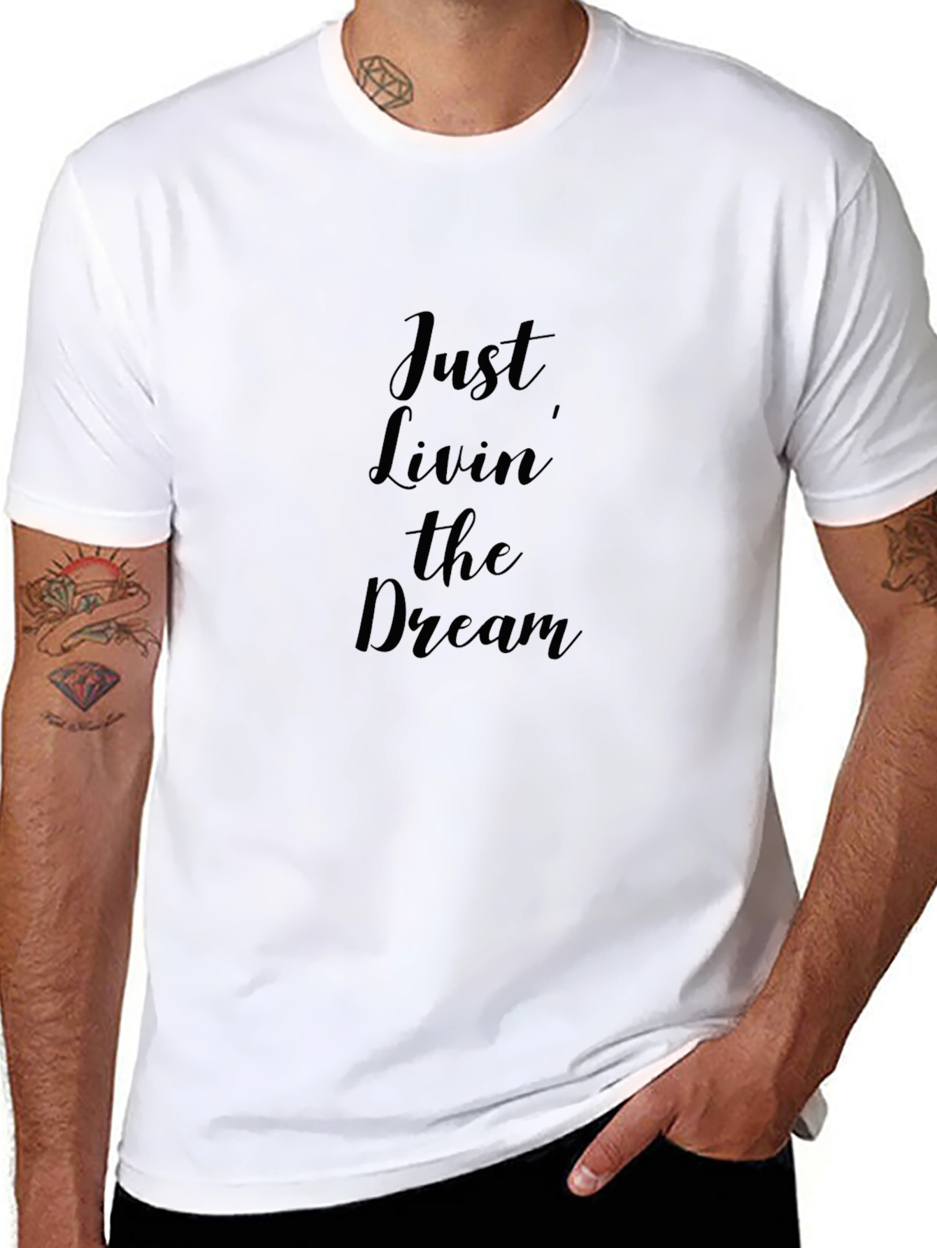 Just Livin the Dream Black Graphic Tee
