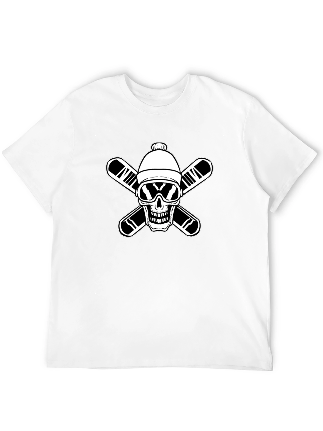 Skull Skier Graphic Tee - Black T-Shirt