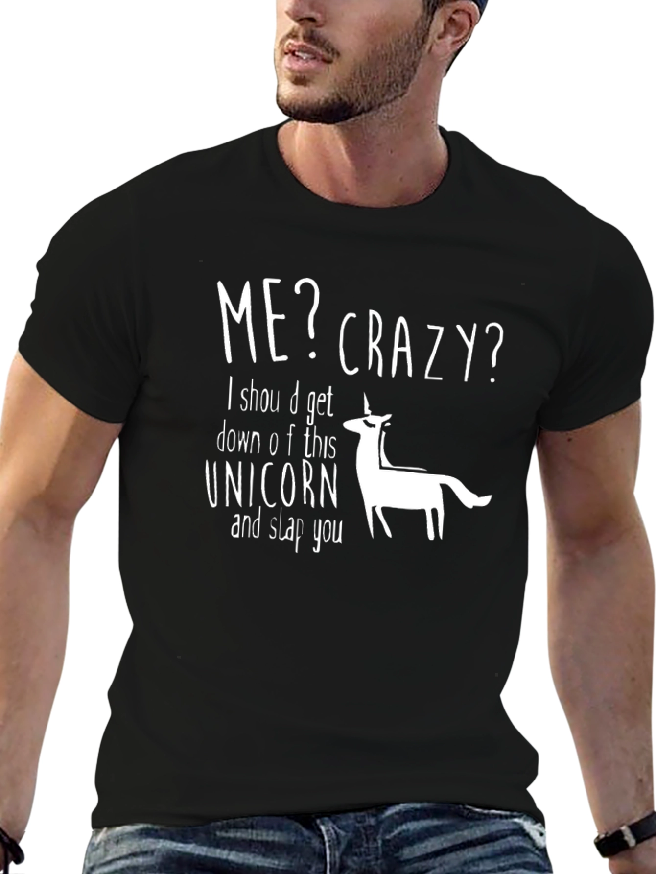 Me Crazy Unicorn Graphic T-Shirt