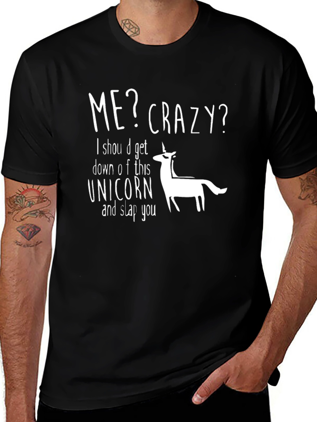 Me Crazy Unicorn Graphic T-Shirt