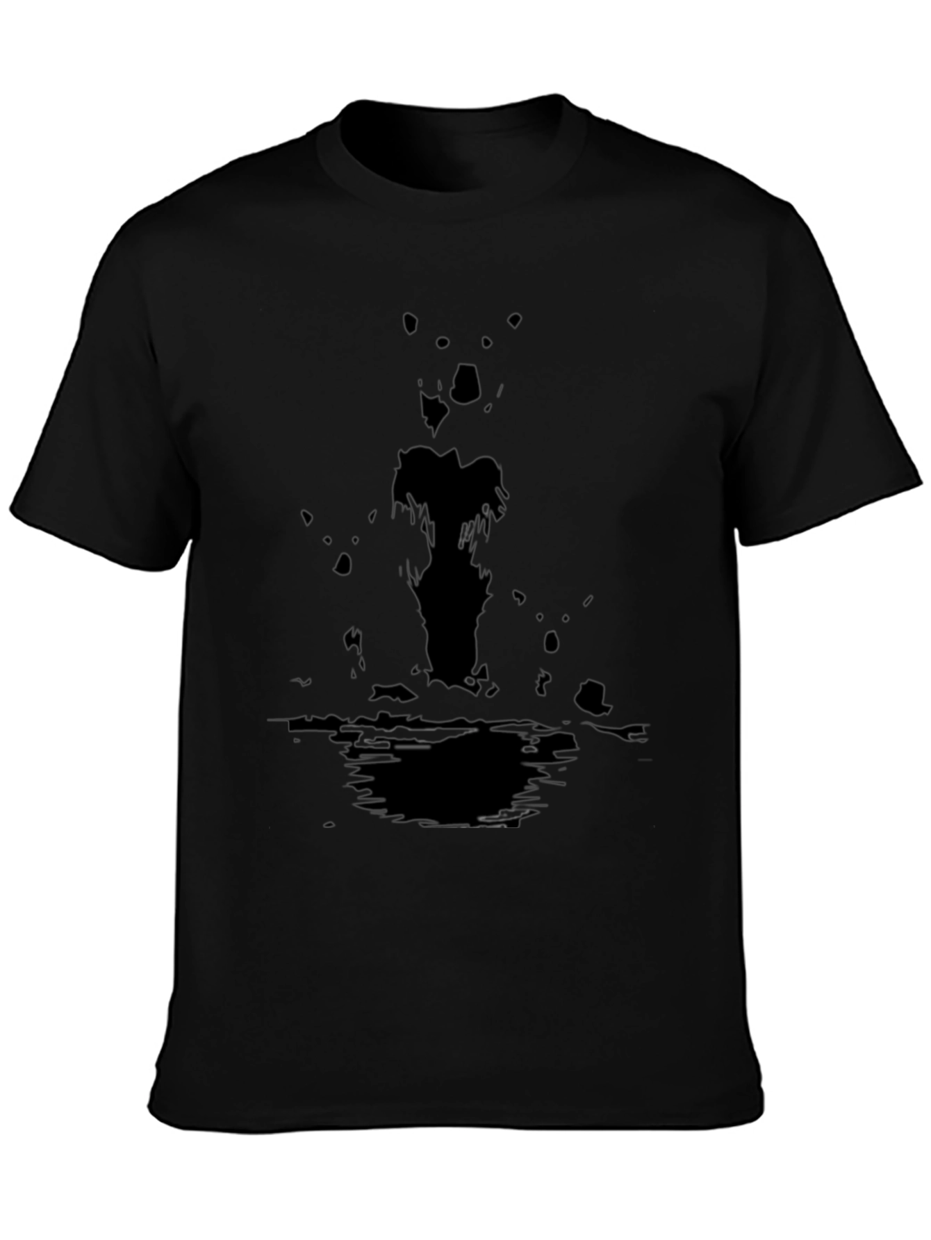 Abstract Black Ink Blot Graphic Tee